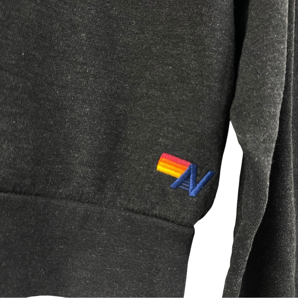 Aviator Nation Bolt Smiley Cropped Crew Sweatshirt Small - Picture 4 of 8